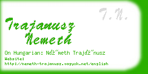 trajanusz nemeth business card